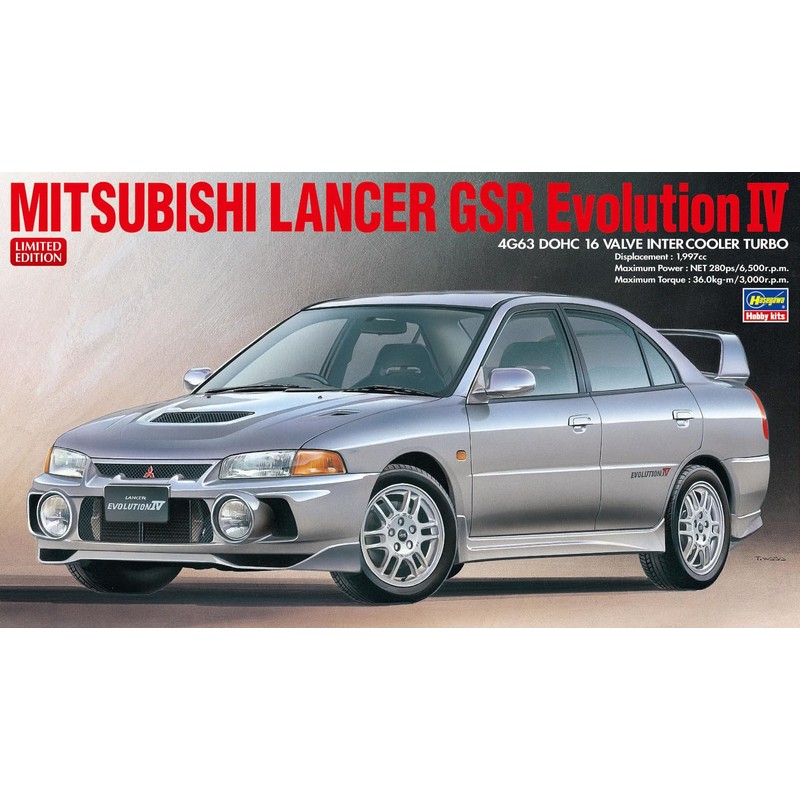 Hasegawa 1/24 Mitsubishi Lancer GSR Evolution IV Plastic Model 20726