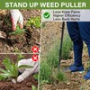 Socpuro 63" Weed Puller Tool with Extended Handle, 4 Claw