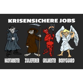 Ontrada Tin Sign 12 x 18 cm Curved Krisensichere Jobs Night Worker Sign