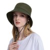 MAKFORT Army Green Unisex Beach Sun Hat Waterproof Bucket Cap