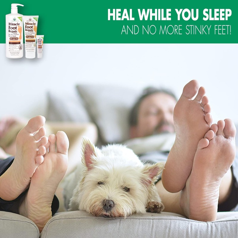 Miracle Foot Repair Cream 8oz + 1oz Hand Healing Aloe