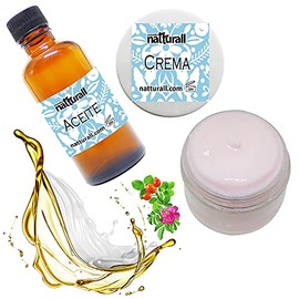 Rosa Mosqueta Aceite y Crema para Cicatrices Antiarrugas Antioxidantes Paquete 60 ml y 50 g