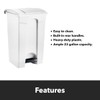 Zedfire Plastic Garbage Bin with Foot Pedal, Hands-Free Garbage Can,