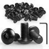 Pack of 50 M5 screws, black, pan head screws M5