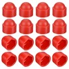 uxcell 50pcs Hex Nut Cover, M12 Red Plastic Dome Nut