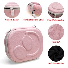 L LTGEM Carrying Case for JBL Tune 710BT, 660NC, 760NC, 520BT, 510BT or JBL LIVE 650BTNC, 500BT, 660NC Folding Headphone - Portable Travel Bag (Case Only) - Pink