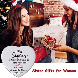 Sister Christmas Ornament 2024, Sisters Gifts - White Christmas Sisters Ornament, Sister Ornaments for Christmas Tree - Friend Ornaments for Women, for Sister