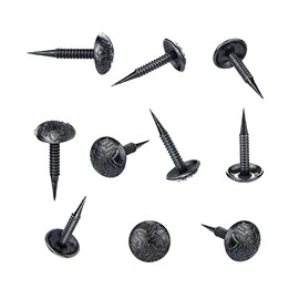 Upholstery Tacks with Small Head, 5/16 inch Vintage Furniture Tacks Nails for Upholstery, 200pcs Mini Upholstery Decorative Nails with Threaded Leg, Sofa Tacks for Woods  (Gray Black)