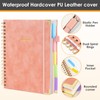 Hardcover Spiral Notebook with Dividers Tabs, 300 Pages 8"x10"(B5) Leather