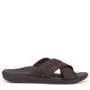 Vionic Men's Tide Slide Sandal, Chocolate Brown Leather, 11