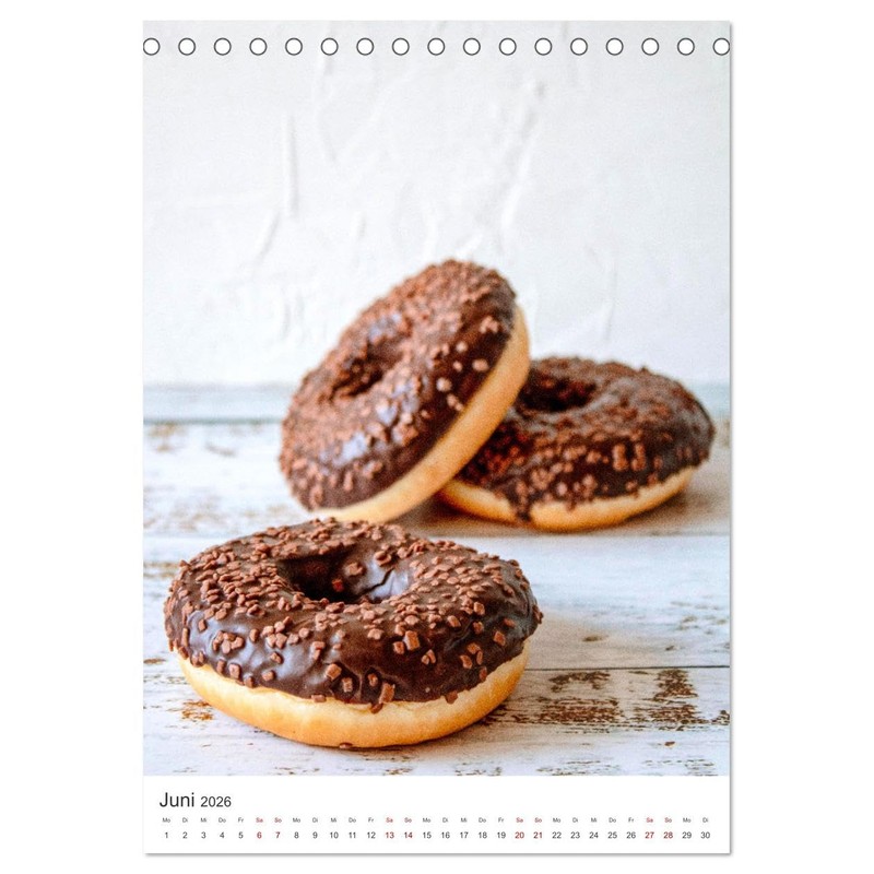 Donuts - Die runden Gaumenfreuden. (Tischkalender 2026 DIN A5 hoch),