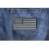 Ivamis US Flag Patch Black and Gray 4 Inch- 4x2.2