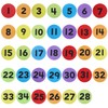 Carpet Spots Markers with Number Alphabet, 60 Pcs 4 inches