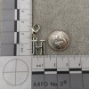 Pemby Studio Initial CAPITAL LETTER H Charm Zipper Pull Keychain