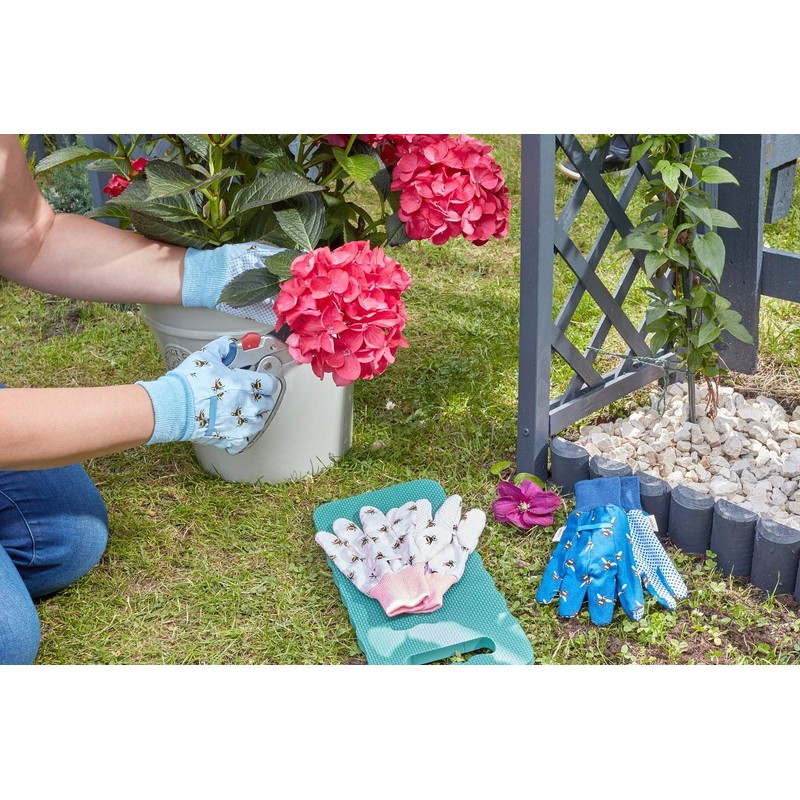 Briers Bees Cotton Gardening Gloves with High Grip Triple Pack