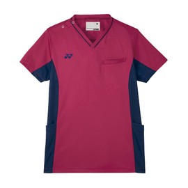 Yonex CY800 Kiraku Medical and Nursing Care Scrubs Absorbs Sweat and Dries Light! Stretch Material Stretches Well in Various Colors, Thin Appearance Scrubs, 16 Burgundy
