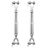 LIDSCURA 2 Pack Turnbuckle 1/4 M6 304 Stainless Steel Turnbuckles,