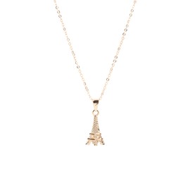 Collar Torre Eiffel Paris en Chapa de Oro 22K, Collares de moda