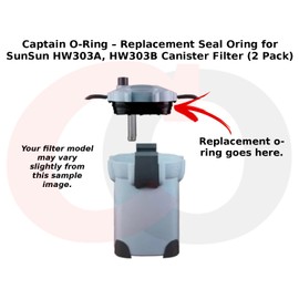 Captain O-Ring – Replacement Seal Oring for SunSun HW303A, HW303B Canister Filter (2 Pack)