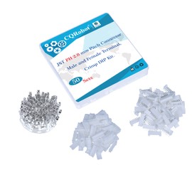 CQRobot JST PH 2.0 mm Pitch 8-Pin JST Wiring Connecting IC Male Plugs, Female Sockets Housing and T-Shaped Crimp Terminal Connector Kit. 50 Sets/500 Pieces JST PH Connector Adapter Cable Assembly.
