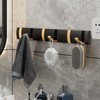 Thickened Invisible Hook 5 Hook Wall Mounted Coat Rack Folding