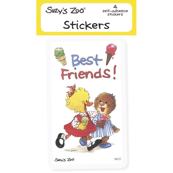 Suzy's Zoo Stickers 4-pack,Best Friends! 10139