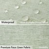MIULEE Extra Long Linen Spring Shower Curtain 84 Inches Long