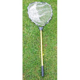 KUFA Retractable Aluminum Landing Net with PVC Mesh (Hoop:20"x16",Handle:28")