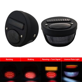 FATECIM Vintage Duolamp LED Tail Light 12V Rear Stop Indicator Sequential Flowing Turn Signals License Lamp Smoke Lens Universal for Ford Model A Hot Street Rat Rod Classic Custom Cars Trucks Black