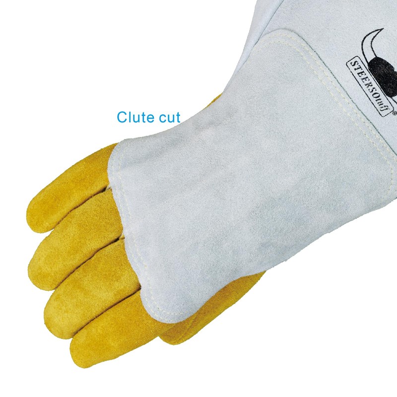 Weldas® STEERSOtuff® premium reverse grain cowhide leather welding gloves, Traditional