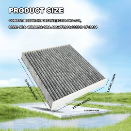 Car Fresh Breeze Air Filter Replacement for Car Passenger, Cabin Air Filter with Activated Carbon, Auto Compartment Air Filters Replace for CP134, CF10134, Acura, Civic, CR-V, Odyssey, CSX