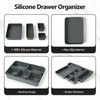 ISSEVE ISSEVE 8Pcs Nesting Silicone Drawer Organizer Trays, 4 Size