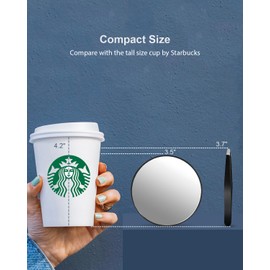 OMIRO 20X Magnifier with 2 Suction Cups Travel Size Round Black 3.5"