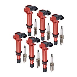 ENA Set of 6 Direct Ignition Coil Pack and Set of 6 Spark Plug Compatible with Mitsubishi Dodge Ram 2006 2007 2008 Raider 2002 2003 2004 2005 2006 2007 2008 1500 3.7L V6 Replacement For UF270