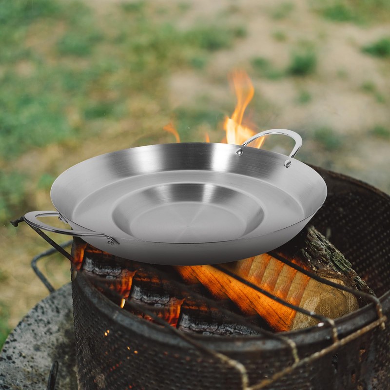 BESTonZON Concord Stainless Steel Comal Frying Bowl Cookware (19.6"), Mexican
