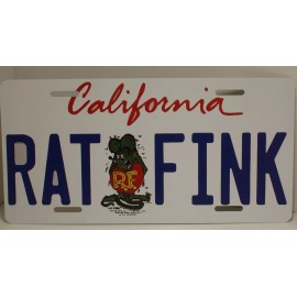 Rat Fink California License flat version rat rod street rod item not embossed