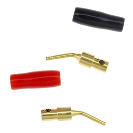 SING F LTD 8pcs/Set 2mm Speaker Pin Tip Connectors Black & Red Copper Plated Banana Male Plugs Screw Type