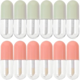 Paquete de 20 tubos de brillo labial a granel 5ml para bálsamo labial portátil en viaje destinado a niñas y mujeres