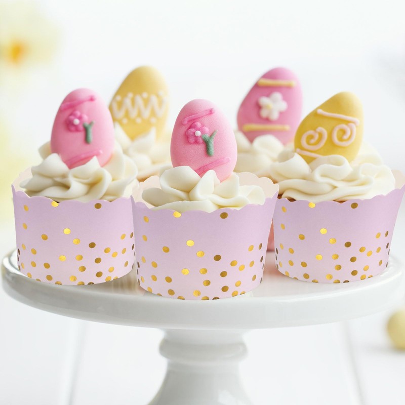 sourcing map 50pcs Cupcake Wrappers for Wedding, Paper Baking Cups,