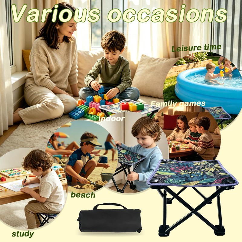Portable Collapsible Stool Outdoor Folding Chair Small Camping Stool for