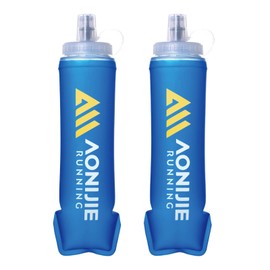 TRIWONDER Collapsible Flask Soft Folding Water Bottles - Large Mouth for Easy Filling - BPA-Free Hydration Bottle Ideal for Running Hiking Cycling Climbing (02# 500ml - Pack of 2)
