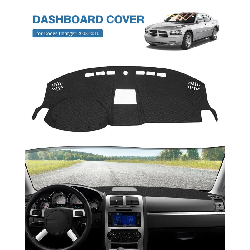 FIILINES Dash Cover Compatible with Dodge Charger 2008 2009 2010