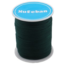 Mufeban Nylon Twine String for Necklace Bracelet Jewelry Making Beading Cords Threads (Dark green-1pc, 1.5mm-164feet)