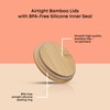 JoyJolt Borosilicate Glass Jars With Bamboo Lids. 6 Pc Set