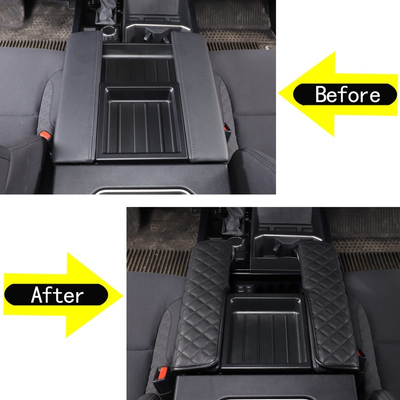 Car Leather Center Console Protector Cover Compatible with Toyota Tundra/Sequoia