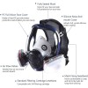 Unbranded Full Face Gas Mask Respirator Facepiece 15 IN 1