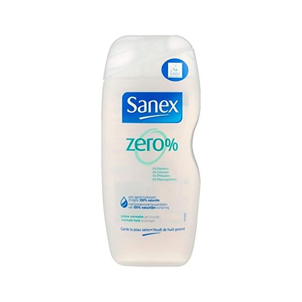 6 x Sanex Zero% Normal Skin Shower Gel for Normal Skin 250 ml