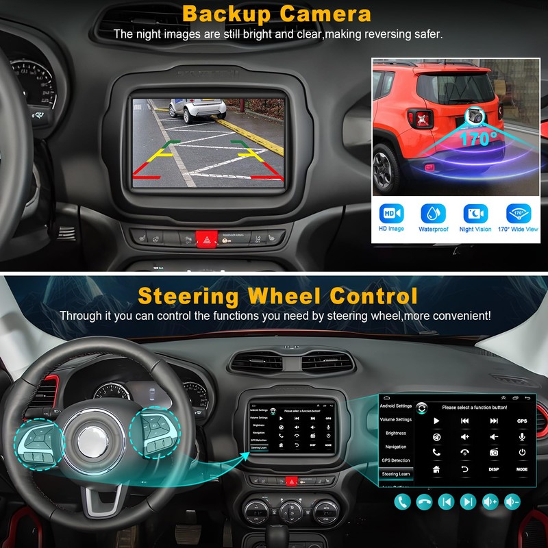 Android 15 Car Radio Stereo for Jeep Renegade 2018-2024, 7