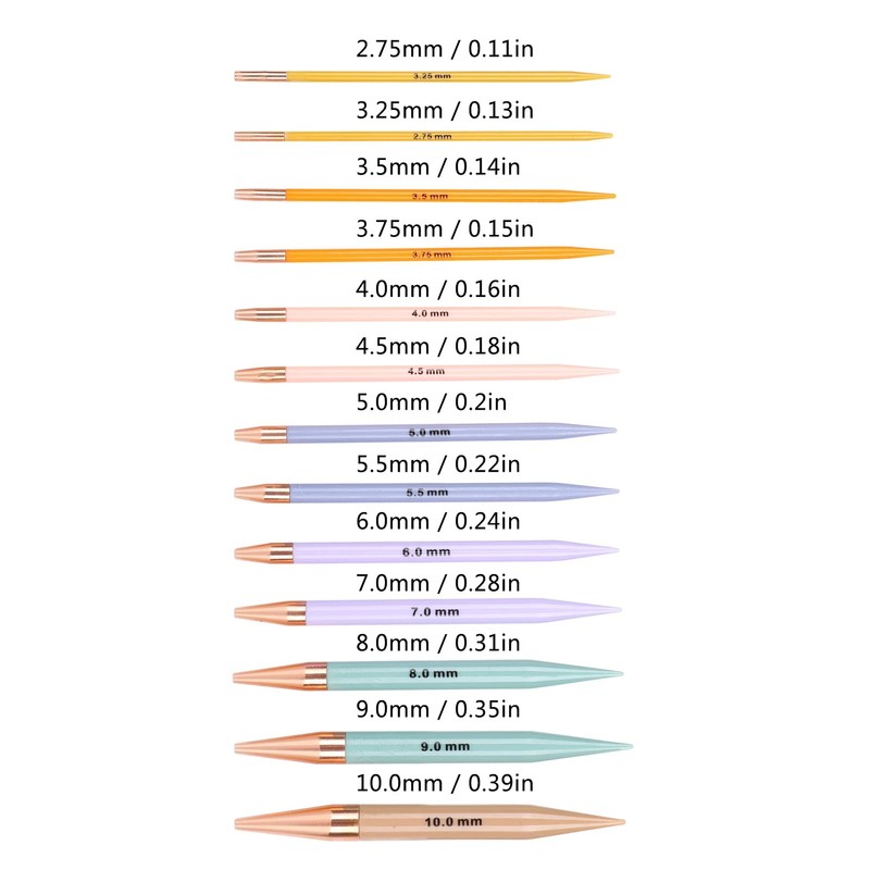 Interchangeable Circular Knitting Needle Set, Round Knitting Needles Set, Plastic