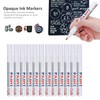 12Pcs White Paint Pen Acrylic Marker Permanent Marking Opaque Ink